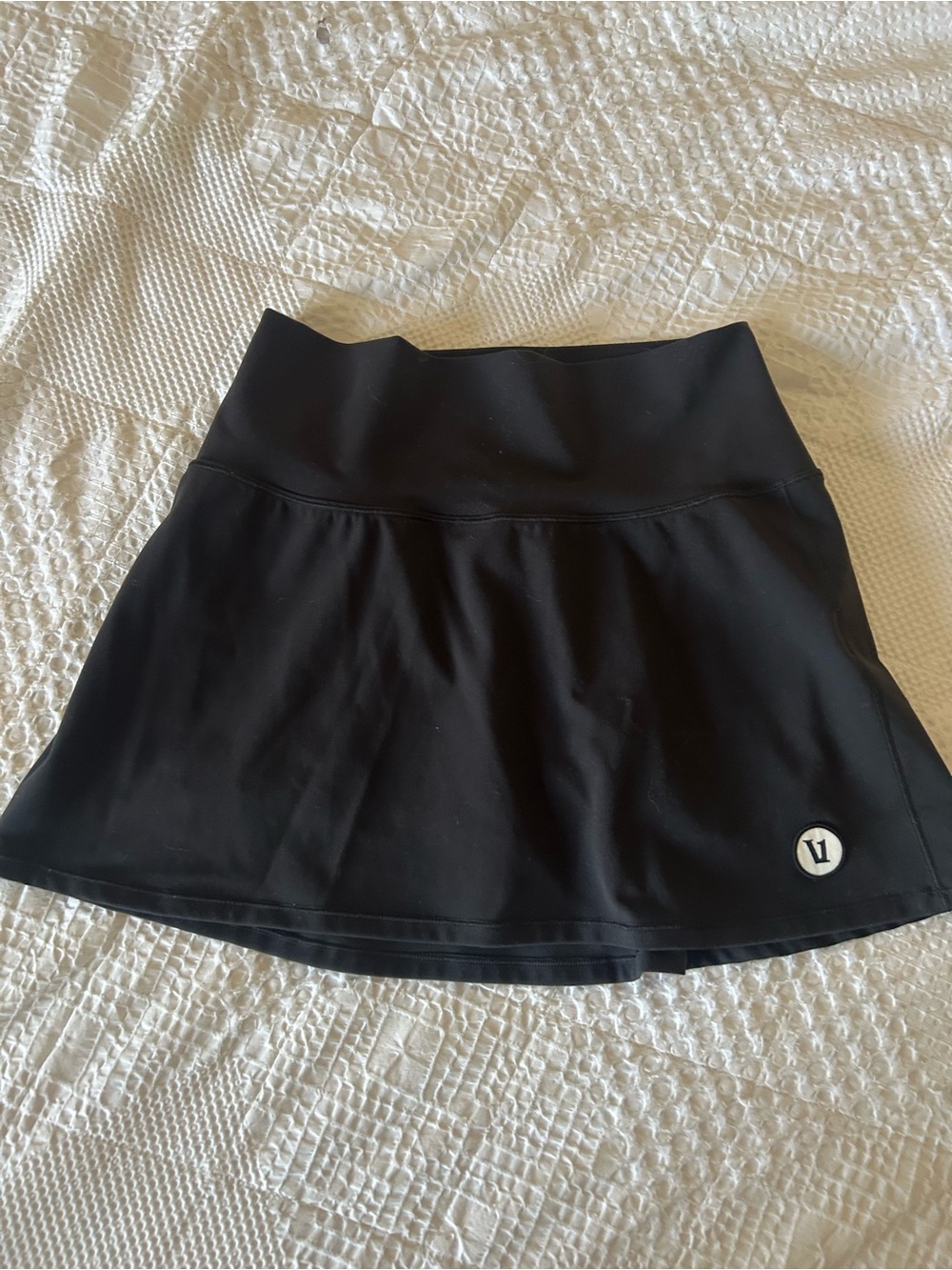 Vuori Black Athletic Skirt with Logo
